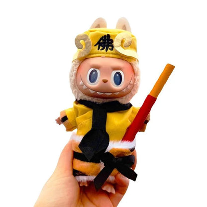 17cm Doll Clothes for Labubu Cosplay Journey to West Character Costumes Tang Monk Porky Pig Monkey King Clothes Doll Accessories