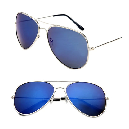 FOENIXSONG Fashion Pilot Sunglasses for Women Men  Classic Eyewear Gradient Mirrored Blue Silver Gray Sun Glasses Sunglass