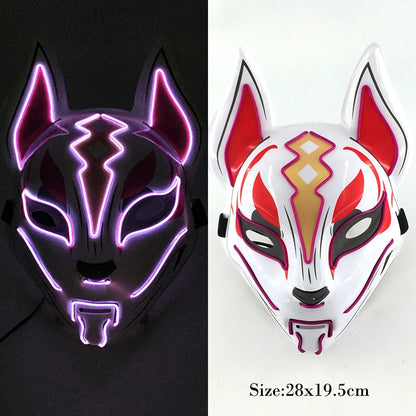 New Designed Glowing Halloween Party Mask Flashing LED Masks EL Neon Light Cosplay Mask Costume Props Glow Party Supplies