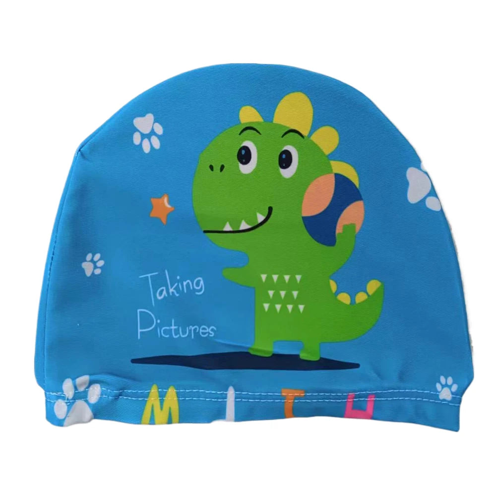 Cartoon Animal Children Swimming Cap Girls Boys Swimming Hat Elastic Kids Pool Swimming Cap 1-10 Years Old