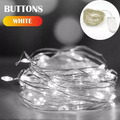 5 Colors LED Outdoor Light String Fairy Garland Battery Power Copper Wire Lights for Christmas Festoon Party Wedding