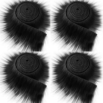 Crafts Gift Trimming Soft Apparel Sewing Fluffy Trim Fabric Roll Faux Fur Ribbon Tapes Long Plush Fur Fabric Plush Fur Stripe