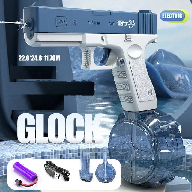 New 2024 Experience Fully Automatic Summer Water Gun Electric Glock Pistol Shooting Water Fun Toys for ChildrenBoysGirls Adults