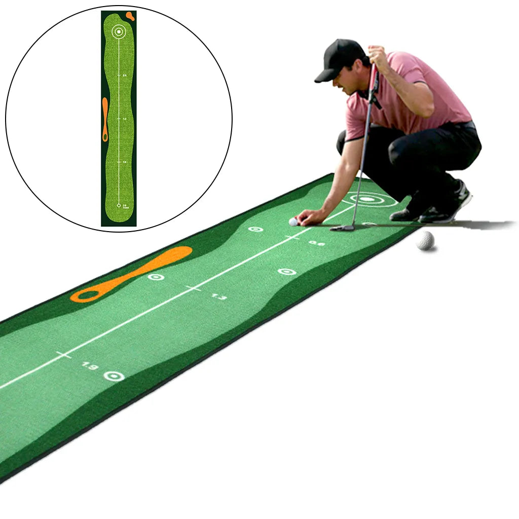 Golf Putting Indoor Golf Hitting Mat Green Mat Golf Practice Training Aid Equipment for Home Outdoor Backyard Golf Practice