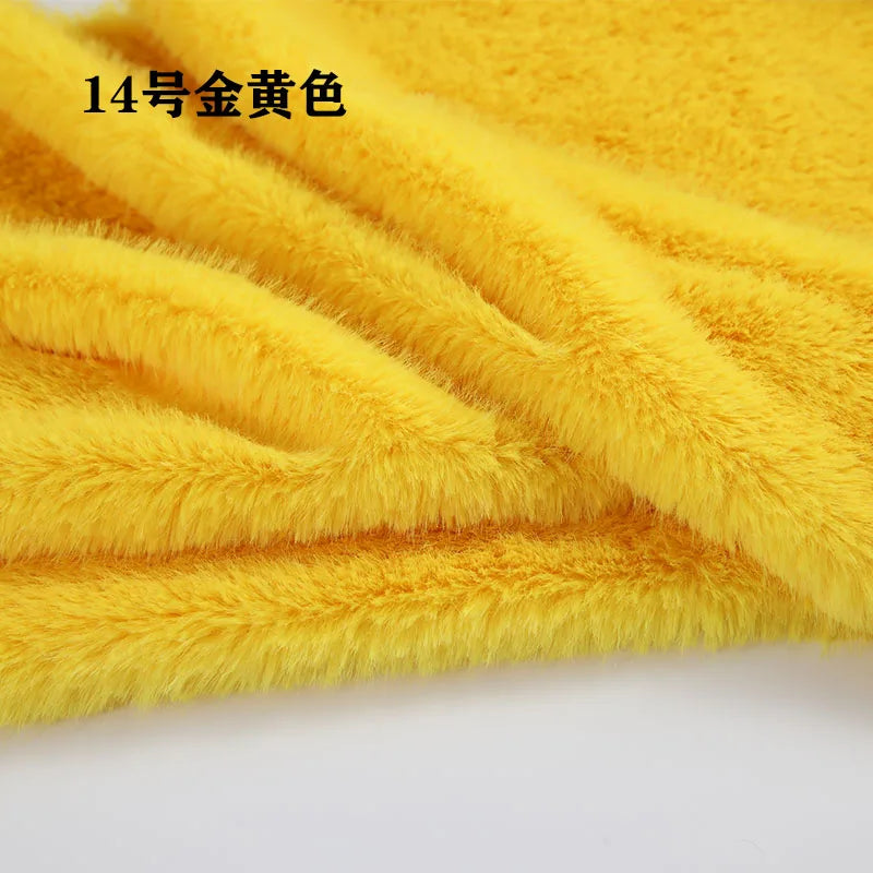 40Colours 2cm Imitation Mink Plush Fur Fabric Doll Manual DIY Counter Scarf Cuddle Doll Faux Fur Fabric 50*50