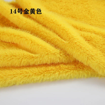 40Colours 2cm Imitation Mink Plush Fur Fabric Doll Manual DIY Counter Scarf Cuddle Doll Faux Fur Fabric 50*50