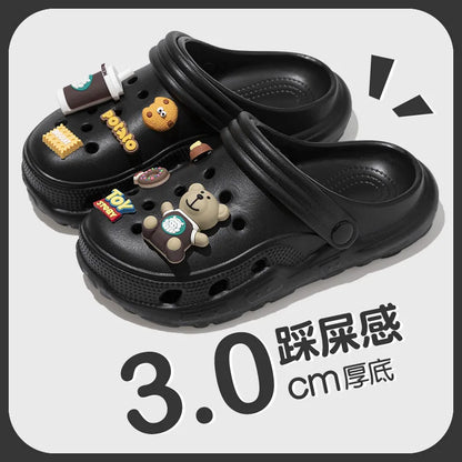 Children's Clogs for 6-18 Year Kids Sandals Cool Mules Outer Wear Summer Hole Shoes for Boys and Girls Slippers