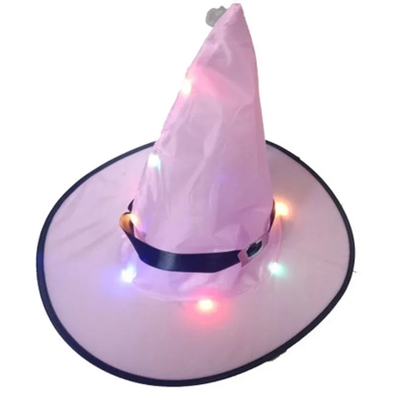 Halloween Decoration Outdoor Hanging Lighted Glowing Witch Hat Lights String Battery  Outdoor Yard Tree Decorations