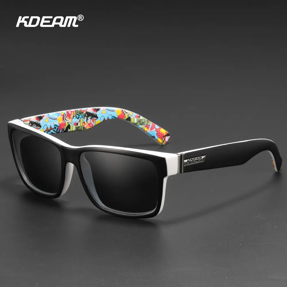 KDEAM Revamp of Sport Men Sunglasses Polarized Shockingly Colors Sun Glasses Outdoor Driving Photochromic Sunglass With Box
