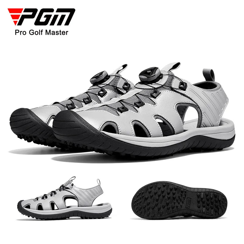 PGM Men's Golf Shoes Summer Sandals Anti Slip Studs Super Breathable Shoes Knob Laces XZ265