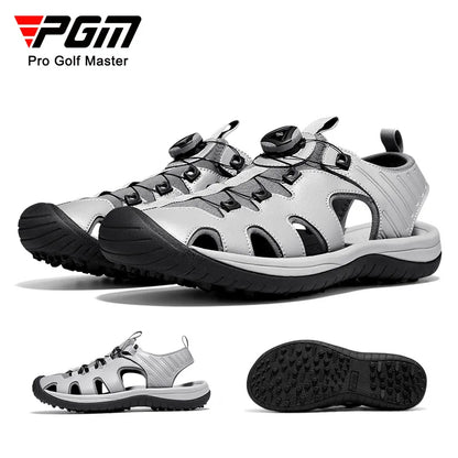 PGM Men's Golf Shoes Summer Sandals Anti Slip Studs Super Breathable Shoes Knob Laces XZ265