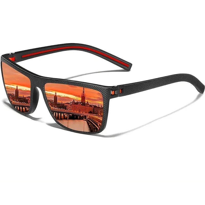 Square Polarized Sunglasses for Men and Women Lightweight Frame Sun Glasses With UV Protection