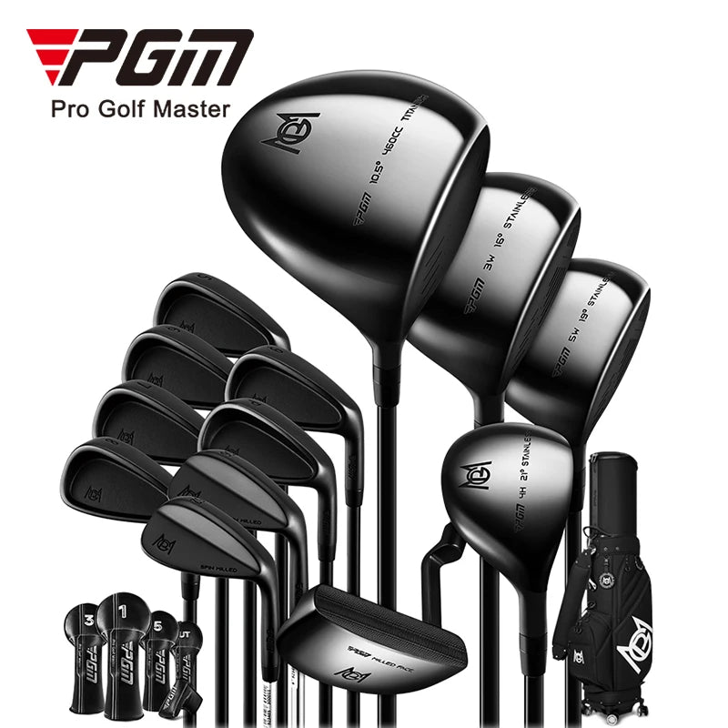 PGM MTG062 Golf Clubs Set Complete Set Right Handed for Men Full 13 Clubs With Wedge Black Golf Club Set