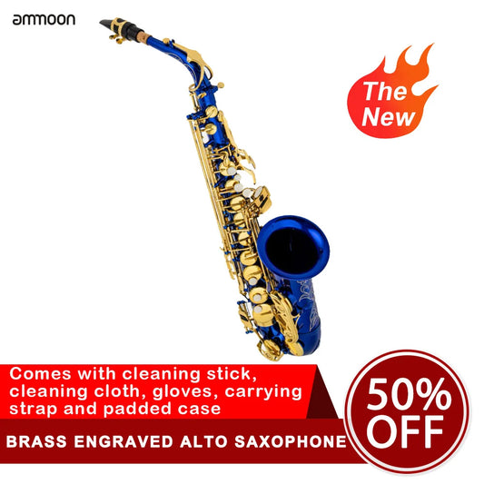 E-Drop Alto Saxophone Wind Instrument 802 Key Brass Saxophone Instrument Suitable Children Beginners Adult Full Set Accessories