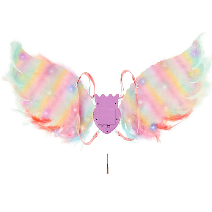 Fairy Wings LED Angel Wings Butterfly Wing Sparkling Sheer Wings Butterfly Fairy Halloween Costume Angel Wings for Women Kids