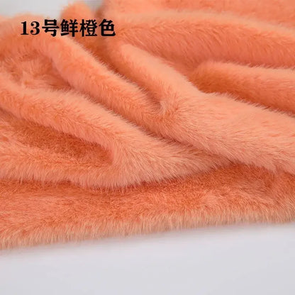 2cm Faux Mink Fur Plush Fabric by the Meter for Clothing Scarf Dolls Background Decoration Diy Sewing Cloth Soft Pink White Blue