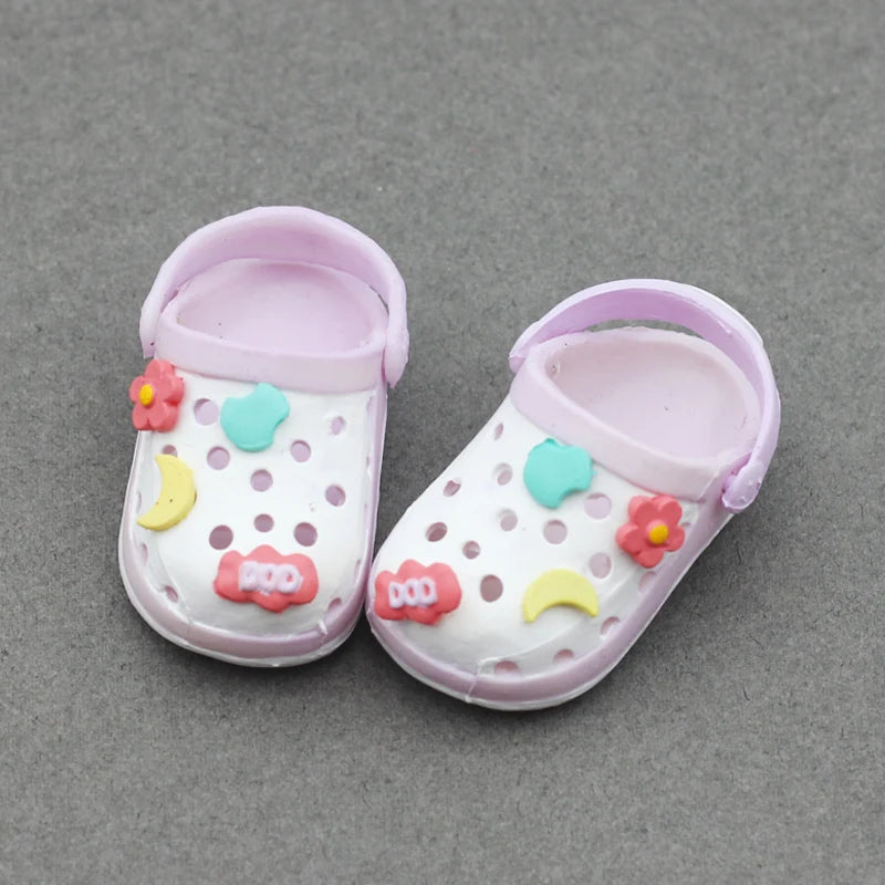 Labubu Doll Slippers Shoes (4.3*2.0cm) for Labubu Macaron  Bao-Ao Bao Ao &15cm EXO Plush Doll & 1/6 BJD Doll