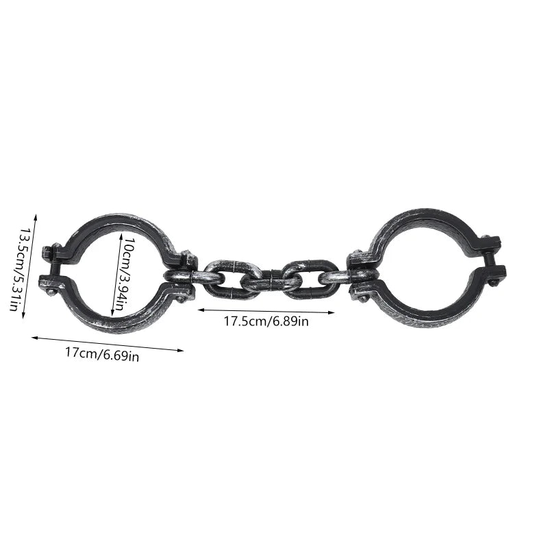 1Set Halloween Fake Chains Haunted House Horror Props Home Decoration Prisoner Costume Cosplay Accessories Plastic Link Chains
