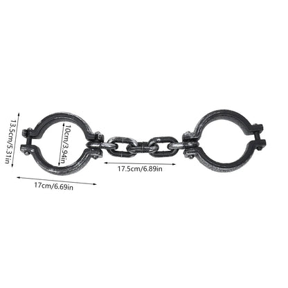 1Set Halloween Fake Chains Haunted House Horror Props Home Decoration Prisoner Costume Cosplay Accessories Plastic Link Chains