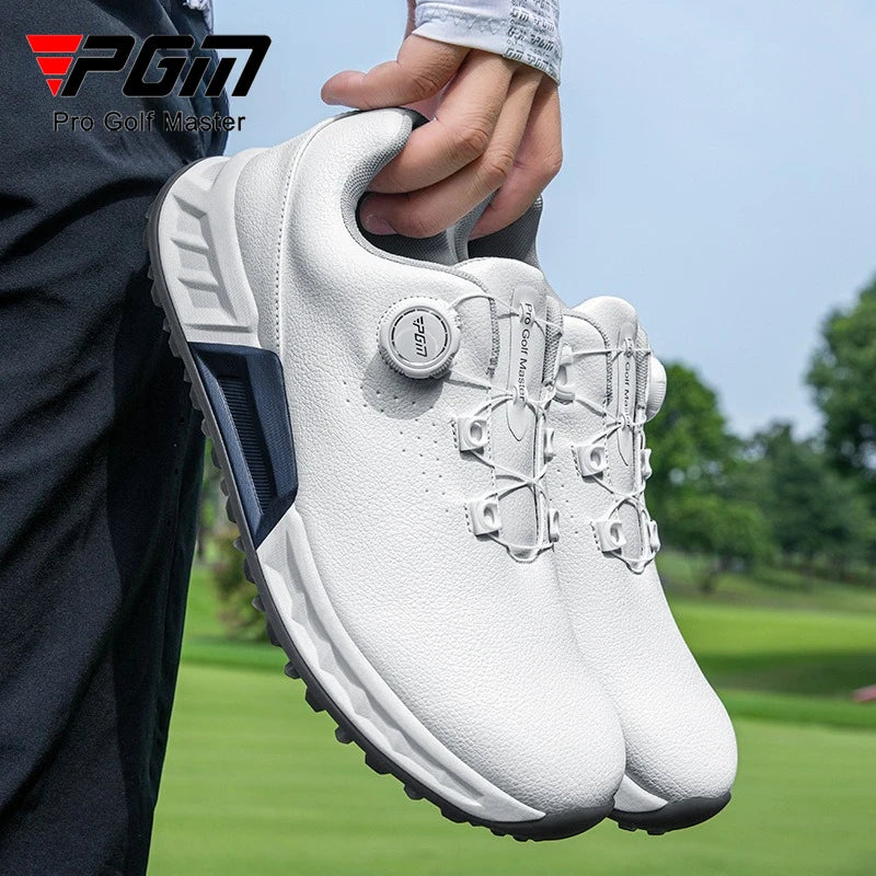 PGM Golf Shoes Men Summer Breathable Cushioning Rebound Knob Lace Sneakers XZ431