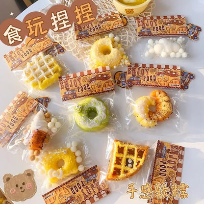 Squishy Food Creative Kids Fidget Toy Simulation Exquisite Waffle  Bread Toast Donuts Slow Rising Squeeze Stress Relief Toys