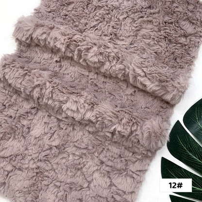 25x45cm Embossed Microfiber Plush Faux Fur Furry Fabric Soft Imitation Rabbit Fur DIY Doll Garment Coat Jacket Sewing Material