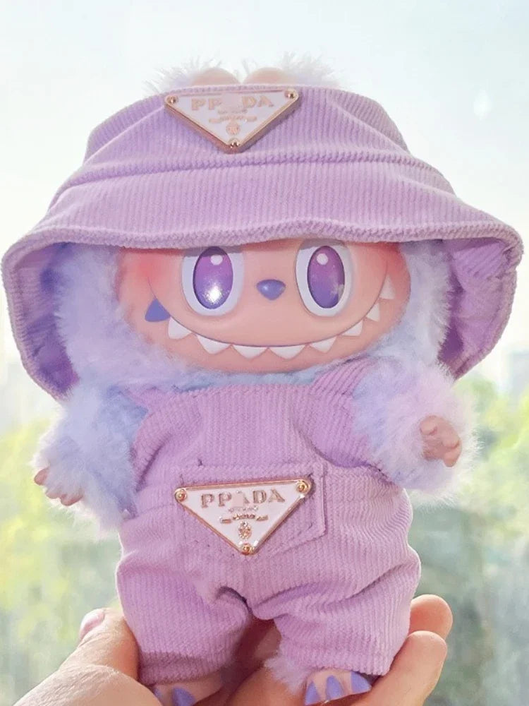 Labubu Corduroy Mini Doll Clothing Set Toys Cute Hats Clothes Shoes Vinyl Doll Accessories Training Sitting Party Games Toys