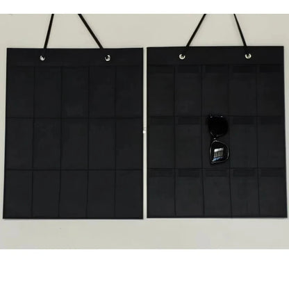 1 Pcs Sunglasses Felt Storage Hanging Bag Sunglasses Accessories Hanging Display Rack Behind the Door Wall Storage Organizer New