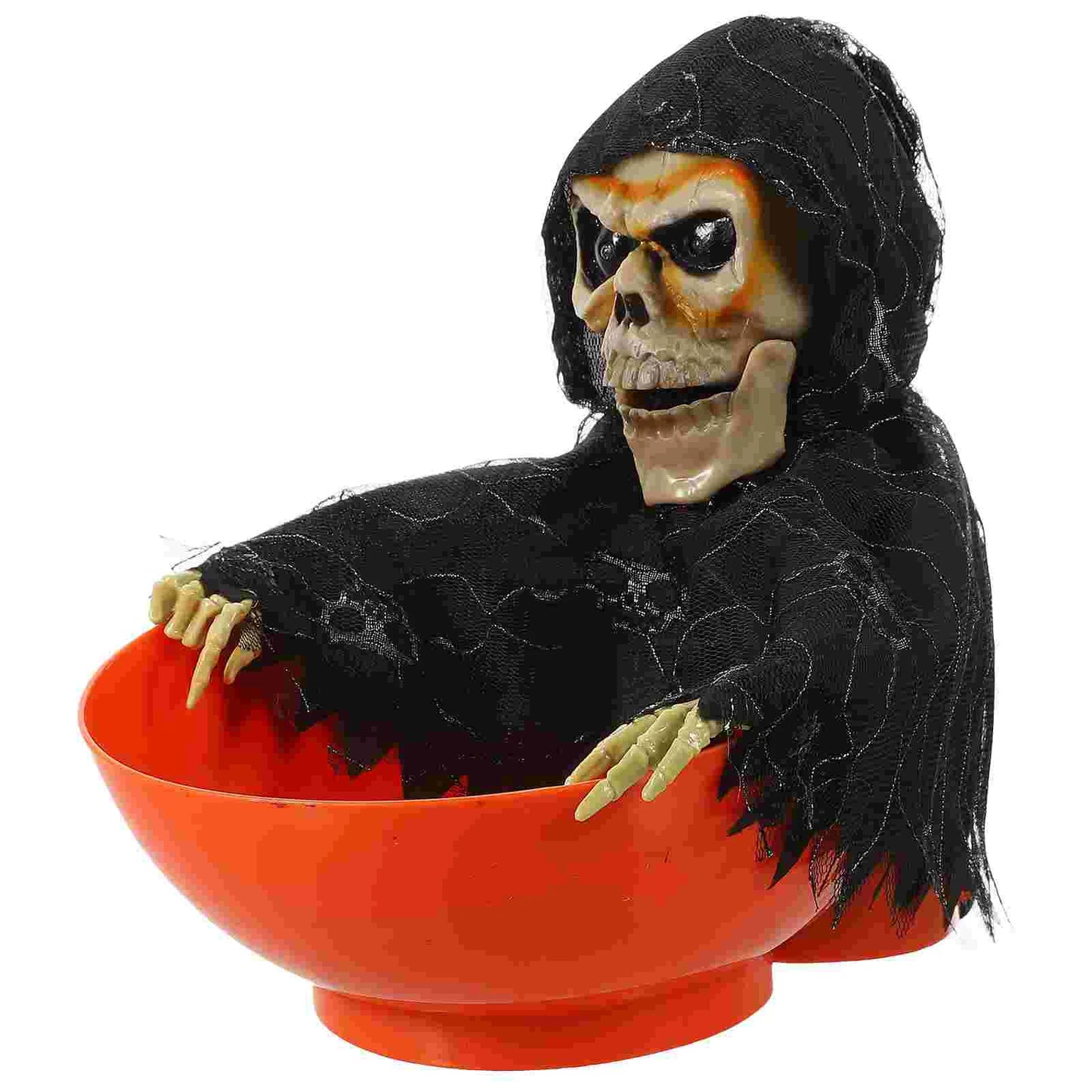 Halloween Props Animated Pumpkin Candy Holder Dish Decorations Trick Treat Bowl Snack Serving