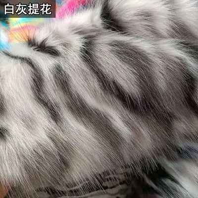 170*50cm High Grade Thicken Jacquard Fox Imitation Faux Fur Fabric,colorful Jacquard Fur Fabric for Patchwork