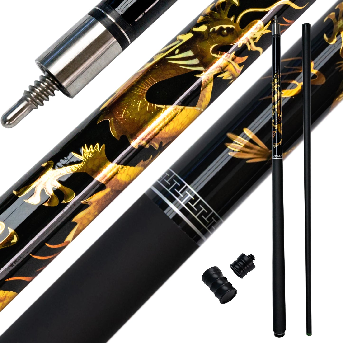 Professional Carbon Pool Cue Stick Bag With Chinese Dragon Design 12.5mm Tip Billiard Accessories  Gifts Ideal for Bars and Home