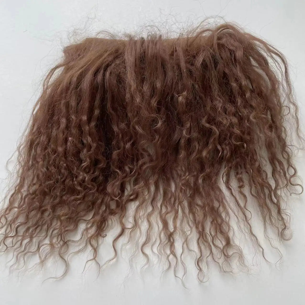 High Quality Sheepskin Wool Lamb Fur Pelt Hair Row Curly Hair Extensions SD Blyth Dolls Wigs Hair Wefts Accessories