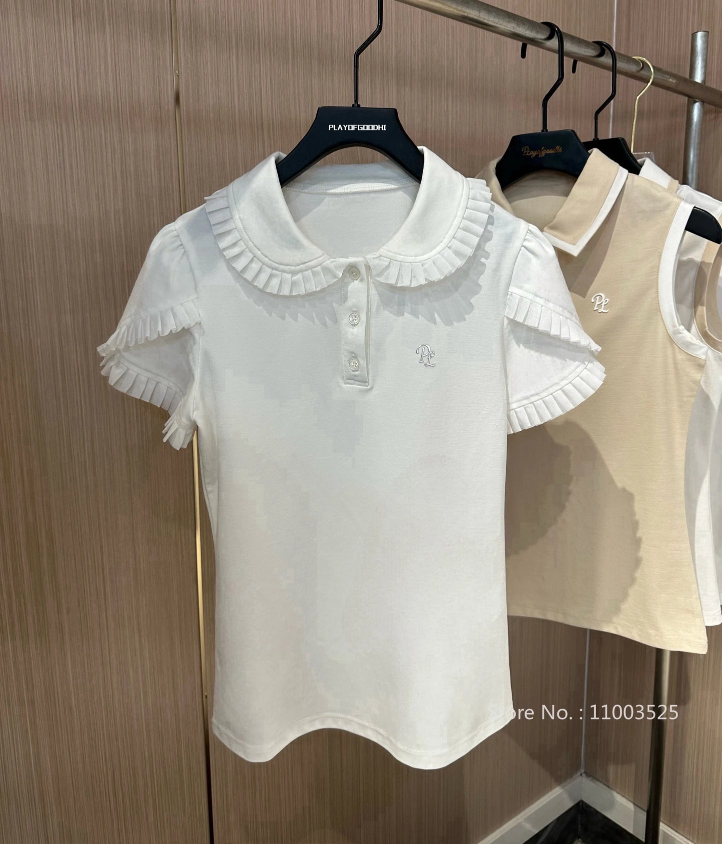2025 Golf Clothing Shirt Women Korean Elegant Short Sleeve Shirts Slim Quick Dry Tops Ruffle Pleated Tennis Jerseys Golf Wear