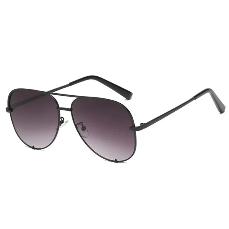 Woman Sunglasses Fashion Cool Pilot Style Polarized Glasses Luxury Glasses Mirror Retro Rivet Yellow Sun Glasses UV400