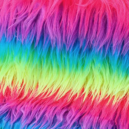 25*25Cm Faux Fur Fabric Square Artificial Fur Long Pile Plush Fabric for DIY Chair Cushion Crafts Dolls Beard Hair Decoration