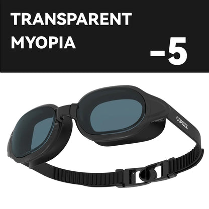 COPOZZ Best Swimming Goggles Men Women Adult Swim Goggle Professional Anti Fog Pool Swimming Glasses Eyewear -1.5 to -7