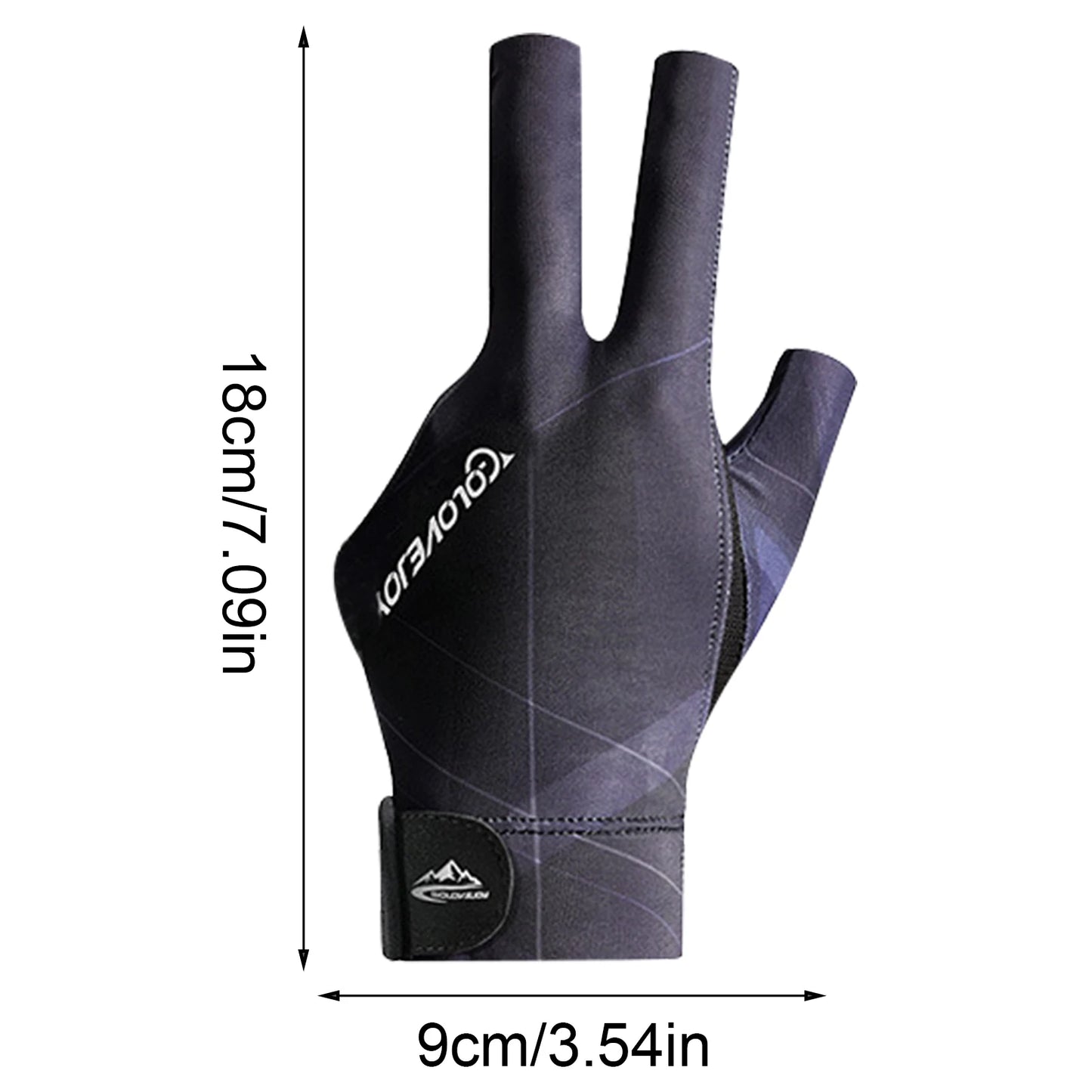 Billiards Glove Left Hand Three Finger Snooker Billiard Glove Non Slip Stickers Elasticity Billiard Training Gloves Accessories