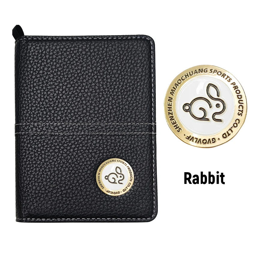 1 Set Golf Scorecard Holder Golf Score Card Wallet With Card Slot and Pencil Loop and Golf Marker Golf Accessories for Golfers