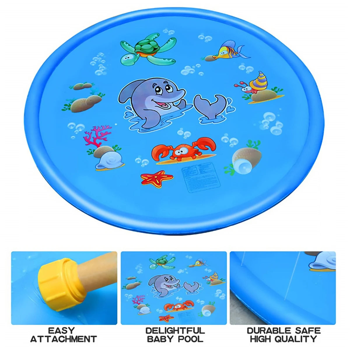 170 CM Children Play Water Mat Summer Beach Inflatable Water Spray Pad Outdoor Game Toy Lawn Swimming Pool Mat Kids Toys