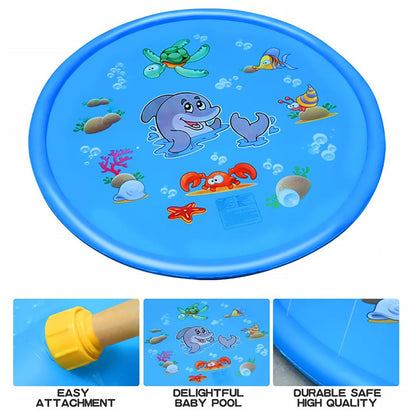170 CM Children Play Water Mat Summer Beach Inflatable Water Spray Pad Outdoor Game Toy Lawn Swimming Pool Mat Kids Toys