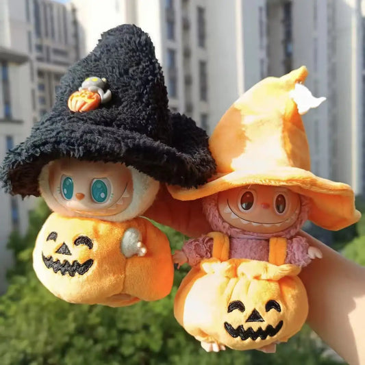 Labubu Doll Clothes Pumpkin Set Halloween for 15-17cm Ropa 3.0 Labubu V1 V2 V3 Clothes Sitting Party Accessories