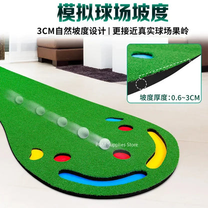 PGM Golf Green Home Golf Putting Mats 300x90cm Portable Putting Practice Aids Professional Indoor Putting Practice Golf Trainer