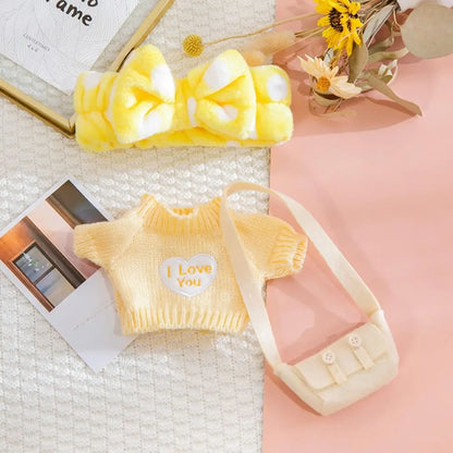 Doll Cloth Accessories LaLafanfan Cafe Clothes Dress Up DIY Clothing Yellow Duck Clothes 30cm Kawaii Plush Clothes Dolls