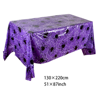 Halloween Tablecloth Table Cover Halloween Fireplace Decor Halloween Spider Web Tablecloth Halloween Party Decoration Supplies