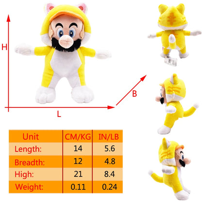 Mario Luigi Plush Toys Waluigi Wario Mario Bros Cosplay Elephant Cat Bear Peluche Stuffed Dolls Halloween Birthday Gifts