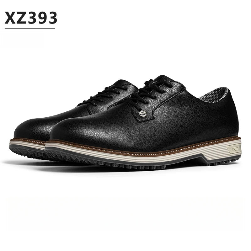 PGM Men's Golf Shoes With Anti Slip Studs, High Elasticity Cushioning, and Waterproof Block Sneakers XZ393