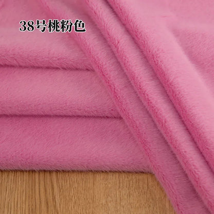 5mm Stretch European Mink Faux Fur Fabric High-Low Pattern for Clothing Scarves Hats Photo Props DIY Craft Decoration