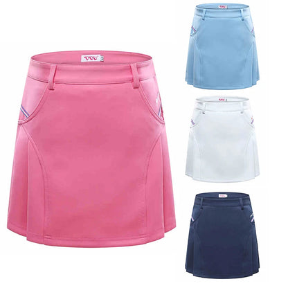 TTYGJ Women Pleated Golf Skirt High Waist Slim Tennis Skirt Breathable Outdoors Running Fitness Skorts  Built Safety Shorts