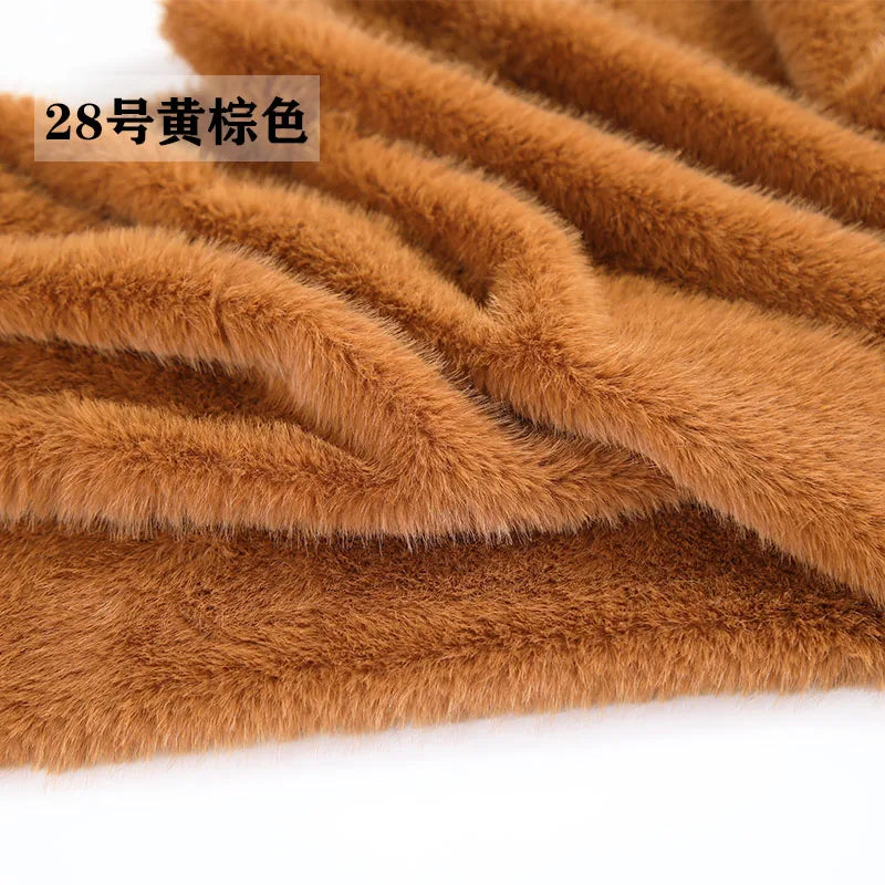 40Colours 2cm Imitation Mink Plush Fur Fabric Doll Manual DIY Counter Scarf Cuddle Doll Faux Fur Fabric 50*50