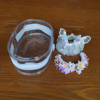17cm Mini Doll'S Clothes Outfit Accessories for Labubu Idol Flower Fairy Skirt Handmade Hairpin National Headdress Clothing